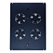 Pacote de ventiladores com 4 ventiladores e termostato adequado para armários de servidores verticais com profundidade de 800 mm