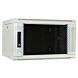 Armário de parede branco 6U com porta de vidro 600x450x368mm (LxPxA)