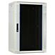 Armário de parede branco de 18U com porta de vidro, 600x450x900mm (LxPxA)