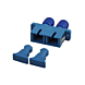 Acoplamento monomodo SC-ST duplex azul
