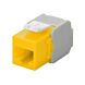Conector Keystone UTP CAT6a - Sem Ferramentas - Amarelo
