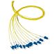 Cabo pigtail de fibra ótica OS2 amarelo LC/PC - 12 unidades