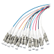 Conjunto de cablagens OS2 em fibra de vidro colorida LC - 12 peças
