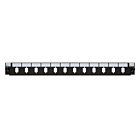 Conector frontal LC/SC de 12 portas, duplex/simplex, preto, adequado para bandeja de fibra universal.