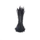Abraçadeiras de nylon pretas de 200 mm - pacote de 100 unidades