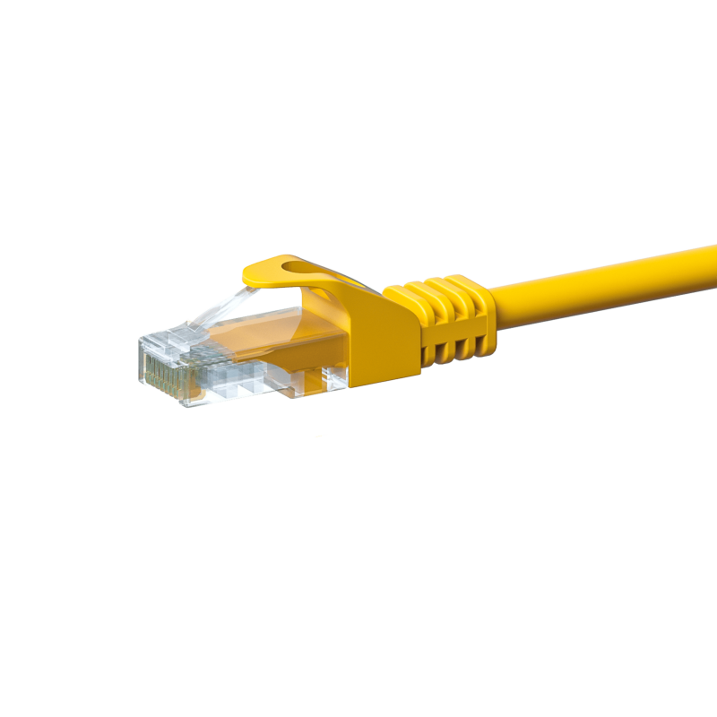 Cabo de rede CAT5e UTP de 5m amarelo - CCA