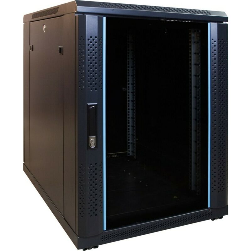 Caixa para mini servidor 15U com porta de vidro 600x600x860mm (LxPxA)