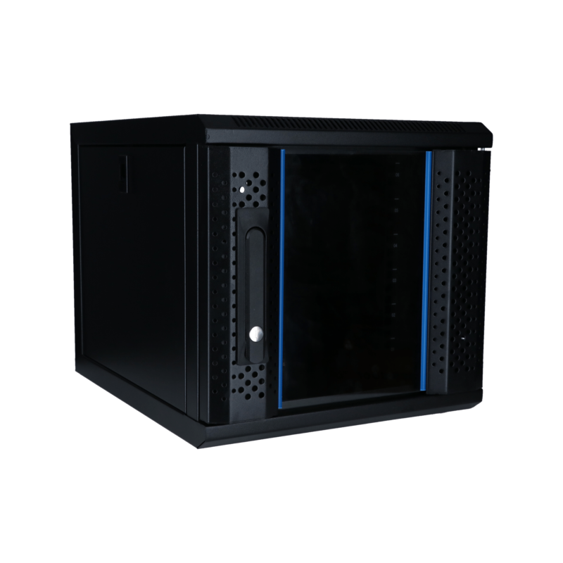 Armário para servidor de 10 polegadas, 6U, com porta de vidro, 370x450x370mm (LxPxA)