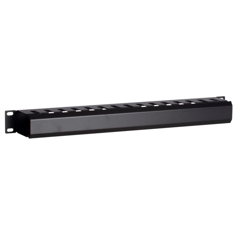 Canaleta para cabos de 19 polegadas com placa de cobertura 1U