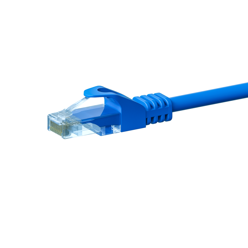 Cabo de rede UTP CAT5e de 0,25 m azul - 100% cobre