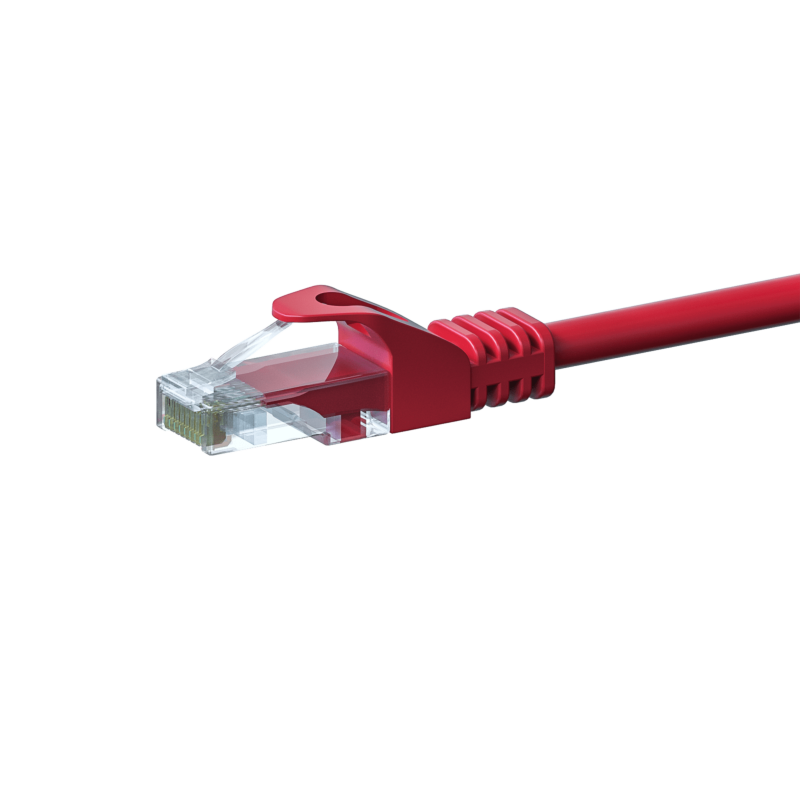 Cabo de rede UTP CAT5e de 7,5 m vermelho - 100% cobre