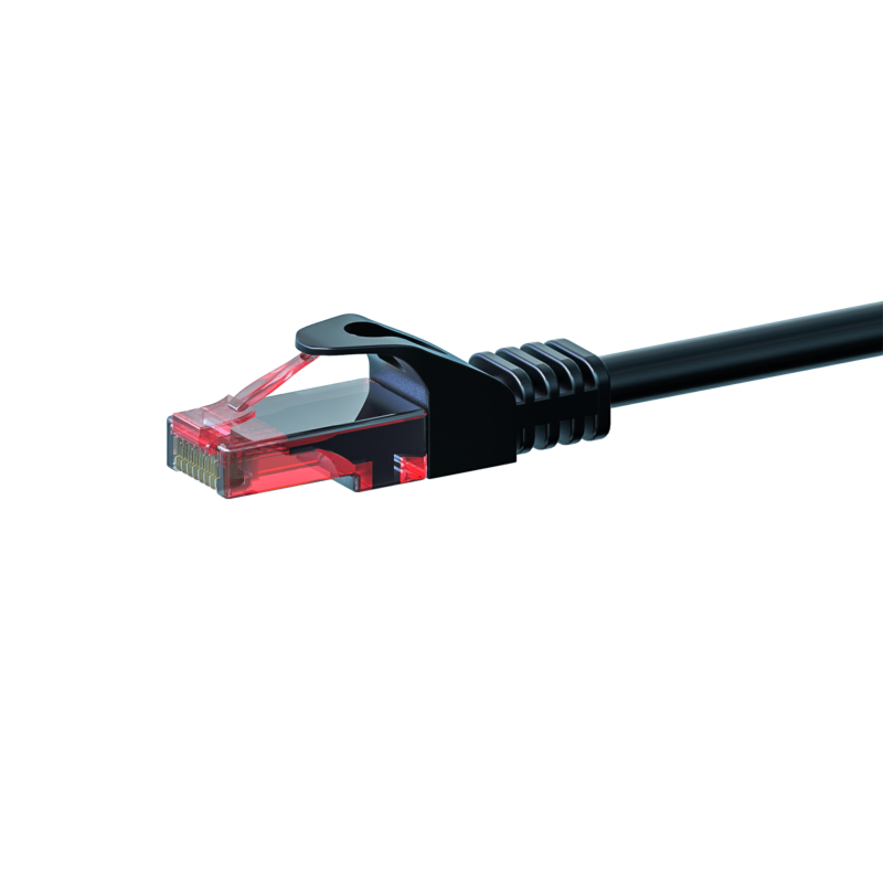 Cabo de rede UTP CAT6 de 7,5 m preto - 100% cobre