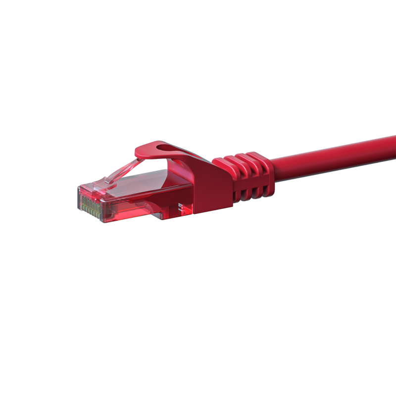 Cabo de rede UTP CAT6 de 3 m vermelho - 100% cobre