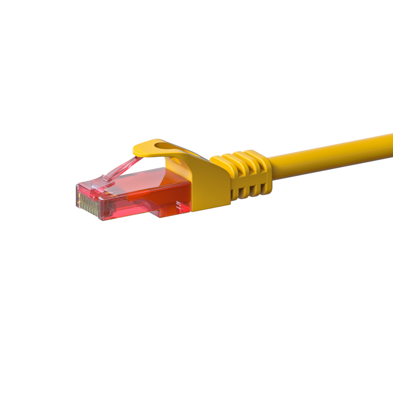 Cabo de rede UTP CAT6 de 30 m, amarelo - 100% cobre