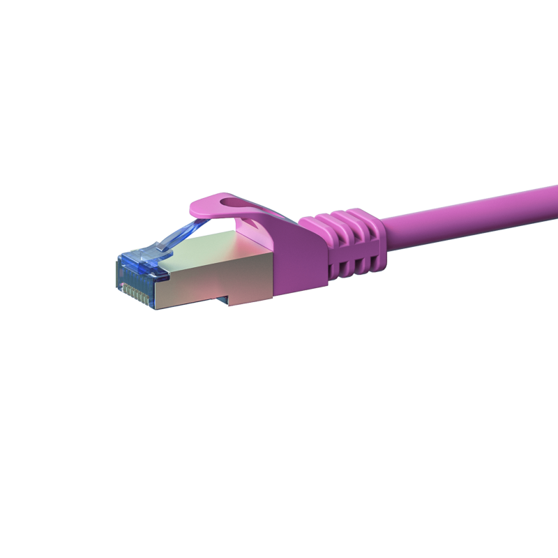 Cabo de rede CAT6a S/FTP (PIMF) de 10 m cor-de-rosa