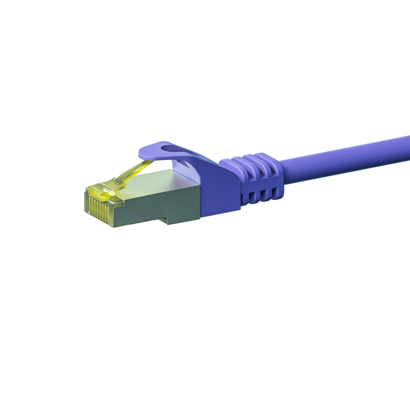 Cabo de rede Cat7 S/FTP (PIMF) de 10 m em roxo