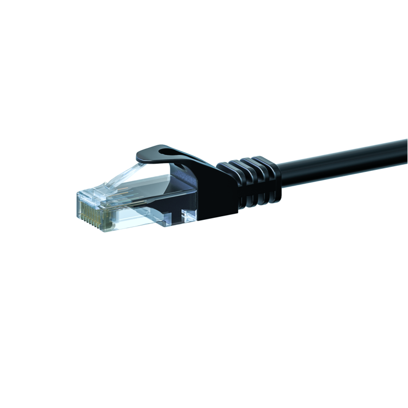 Cabo de rede CAT6 UTP de 1,50 m preto - CCA