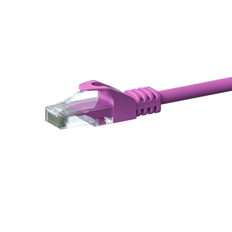 Cabo de rede CAT6 UTP 0,25m rosa - CCA