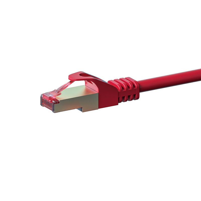 Cabo de rede CAT6 S/FTP (PIMF) de 1 m vermelho