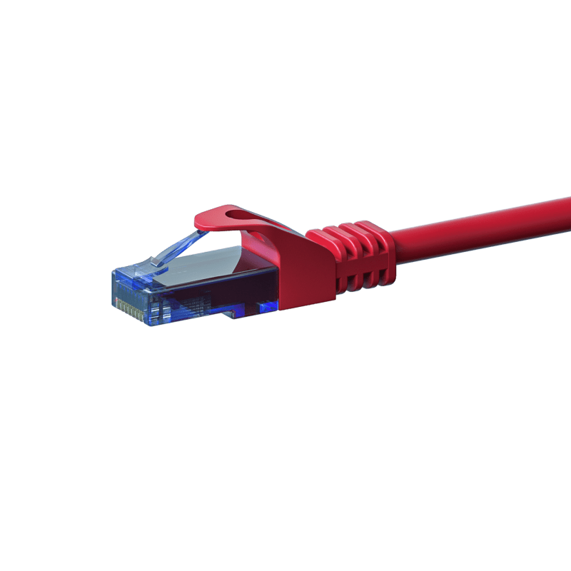 Cabo de rede UTP CAT6a de 20 m vermelho - 100% cobre