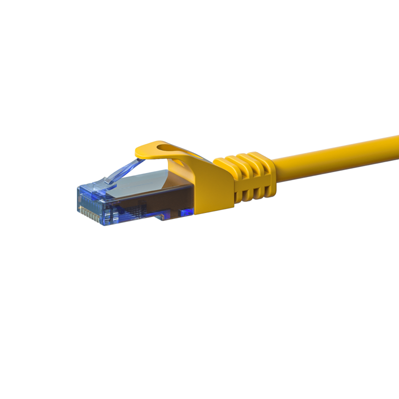 Cabo de rede UTP CAT6a de 0,15 m, amarelo - 100% cobre