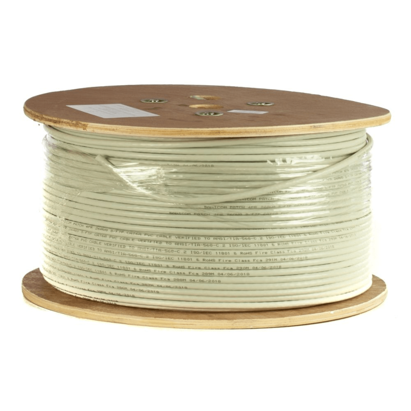 Cabo DANICOM CAT6A 100% cobre U/UTP 500m em bobine rígida - LSZH (Cca)