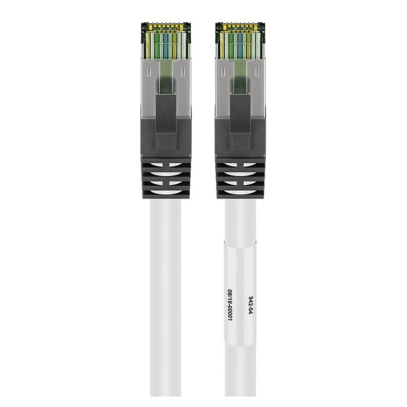 Cabo de rede Cat8 S/FTP (PIMF) de 2 m branco