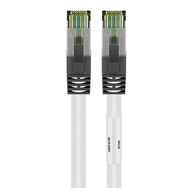 Cabo de rede Cat8 S/FTP (PIMF) de 5 m branco
