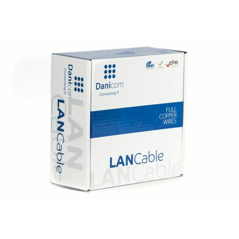 Cabo exterior DANICOM CAT5E UTP 305m em bobine rígida - PE (Fca)
