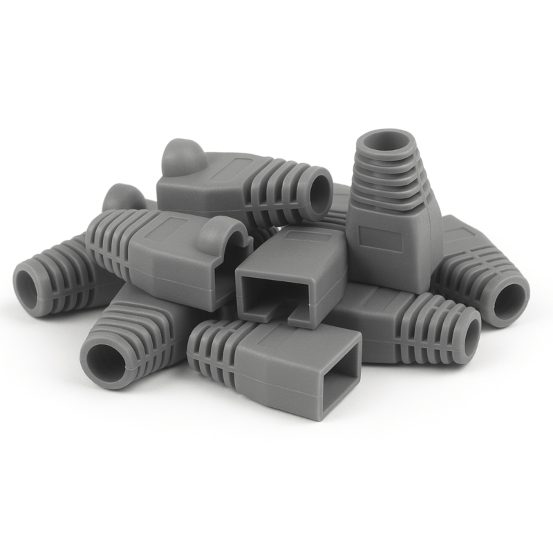 DANICOM protetor de cabo RJ45 cinza grande - 10 unidades