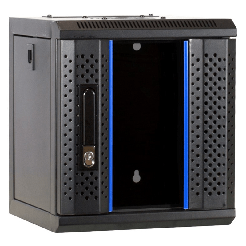 Armário para servidor 6U de 10 polegadas com porta de vidro, 312 x 310 x 352 mm (L x P x A)