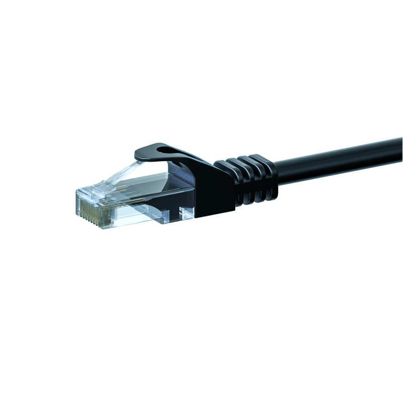 Cabo de rede CAT6 UTP de 5m preto - CCA