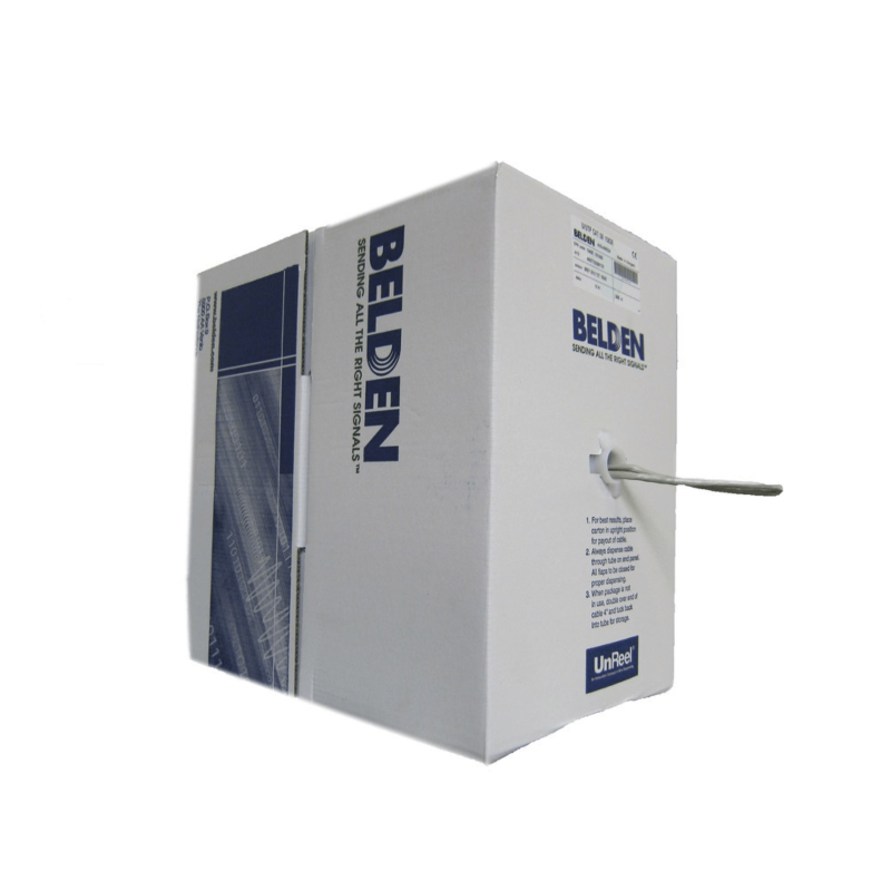 Cabo de rede rígido Belden 1583E Cat5e UTP de 305 m, 100% cobre.