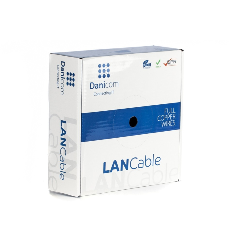 Cabo DANICOM CAT6 FTP 50m em bobine rígida - LSZH (Dca)