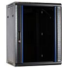Armário de parede 15U com porta de vidro 600x450x770mm (LxPxA)