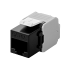 Conector Keystone UTP CAT6a - Sem ferramentas - Preto