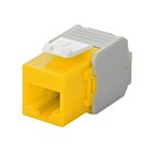 Conector Keystone UTP CAT6a - Sem Ferramentas - Amarelo