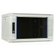 Armário de parede branco 6U com porta de vidro 600x450x368mm (LxPxA)