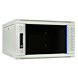 Armário de parede branco 6U com porta de vidro 600x600x368mm (LxPxA)