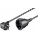 Extensão elétrica Schuko de 10 m, preta