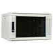 Armário de parede branco 4U com porta de vidro 600x450x280mm (LxPxA)