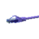 Cabo de rede UTP CAT6a de 0,50 m em roxo - 100% cobre