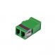 Acoplamento keystone monomodo duplex LC-LC verde