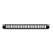 Conector frontal LC/SC de 24 portas preto, adequado para bandeja de fibra universal.