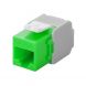 Conector Keystone UTP CAT6a - Sem ferramentas - Verde