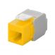 Conector Keystone UTP CAT6a - Sem Ferramentas - Amarelo