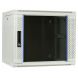 Armário de parede branco 9U com porta de vidro 600x450x500mm (LxPxA)