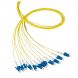 Cabo pigtail de fibra ótica OS2 amarelo LC/PC - 12 unidades