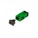 Acoplamento trapezoidal monomodo SC-SC simplex verde