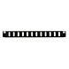 Conector frontal LC/SC de 12 portas, preto, quad/duplex, adequado para bandeja de fibra universal.
